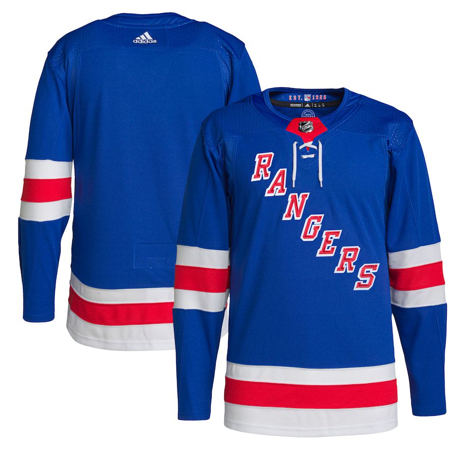 Men New York Rangers adidas Royal Home Primegreen Authentic Pro NHL Jersey
